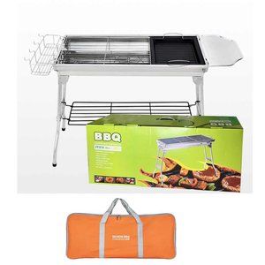 Portable BBQ Large Foldable Charcoal Grill For Outdoor Grilling with Carry Bag